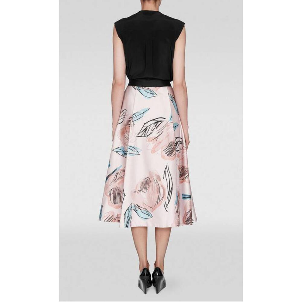 LK Bennett Women's Sarvi Rose Pink Printed Skirt Pockets Size 4 Valentine's Day - Picture 12 of 12